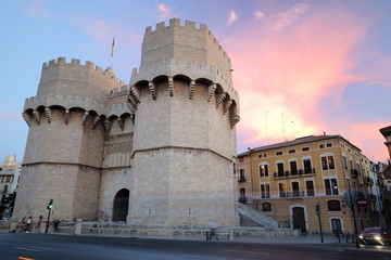 Torres de Serranos in Valencia, Spain