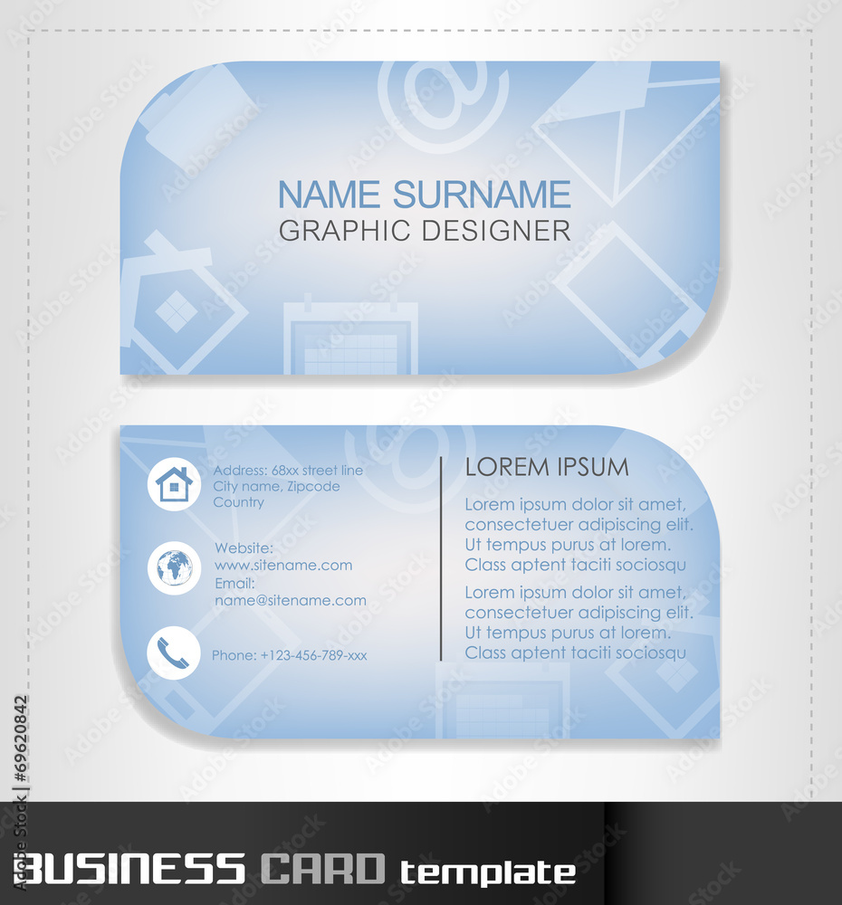 Poster business card template