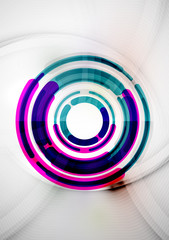 Futuristic rings and circles design template