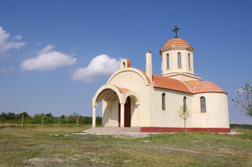 Fototapeta na wymiar Church in Orthodox Monastery Codru near Babadag, Romania