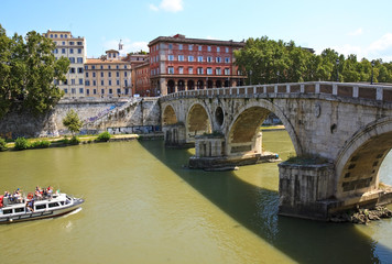 Naklejka premium Ponte Sisto in Rom