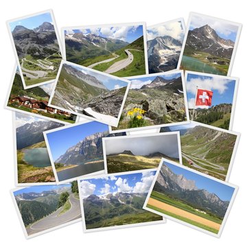 Alps - photo memories collage