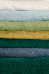 texture a stack of colorful towels