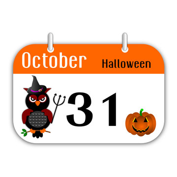 Festa di Halloween sul calendario