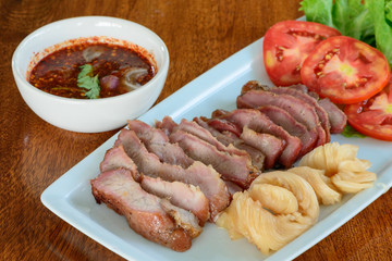 Grilled pork neck