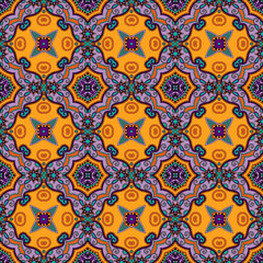 geometry vintage floral seamless pattern