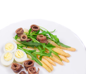 Asparagus salad with anchovies.