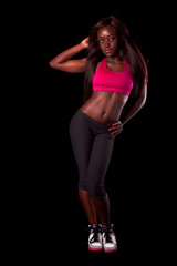 Young fit african woman