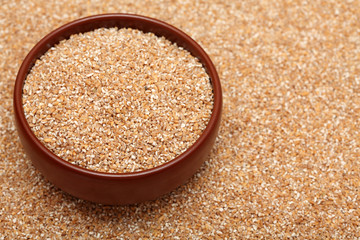 Bulgur wheat in bowl