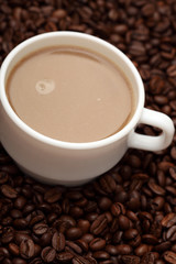 Cup of coffee with milk