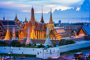 Fototapeta premium Wat Phra Kaeo, Temple of the Emerald Buddha Bangkok, Asia Thaila