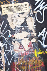 Obraz premium Post no bills wall with graffitis, Berlin, Germany