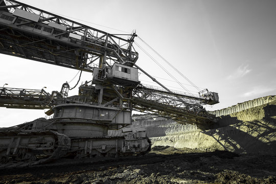 a huge mining machine