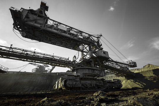 a huge mining machine