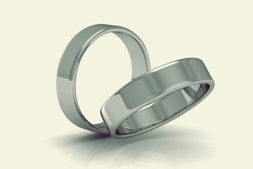 retro style wedding rings  (high resolution 3D image)