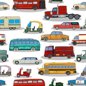 Retro cars  pattern