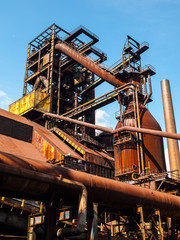 Blast furnace in steel factory