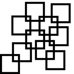 Obraz premium Abstract composition with squares-architectural design element