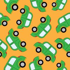 Cartoon cars seamless pattern. Template for design.