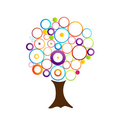 Abstract tree with circles