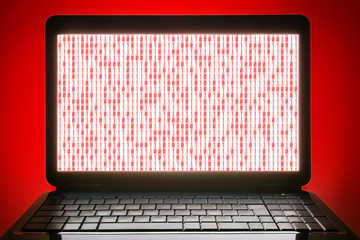 hacked black laptop blank screen and no sign keyboard