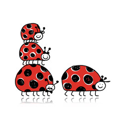 Ladybird family for your design