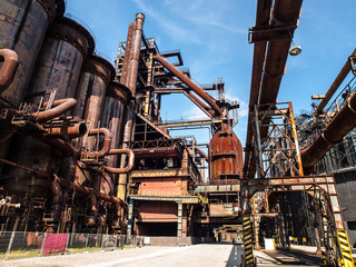 Fototapeta premium Blast furnace in steel factory