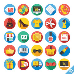 Modern Vector Flat Icons Set 10