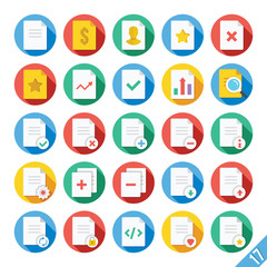 Modern Vector Flat Icons Set 17