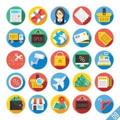 Modern Vector Flat Icons Set 9