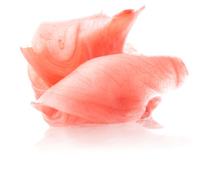 Pickled Ginger isolated on white background