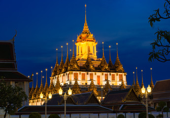 Loha Prasat Metal Palace in Wat Ratchanaddar, Bangkok, Thailand