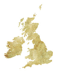 Great Britain Antique Texture Map