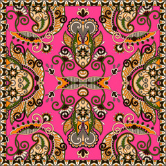 Traditional ornamental floral paisley bandanna