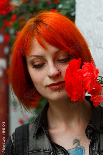 &quot;Red Hair Girl in <b>Rose tree</b>&quot; Stock photo and royalty-free images on ... - 500_F_69631043_YdmJ1Yt29utI7gwIql5SYBx7WDQy4QhT