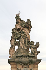 Fototapeta na wymiar Beautiful outdoor sculpture in Prague