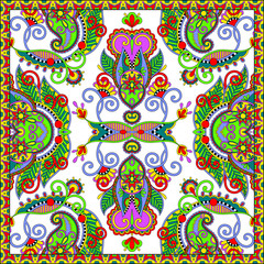 Traditional ornamental floral paisley bandanna