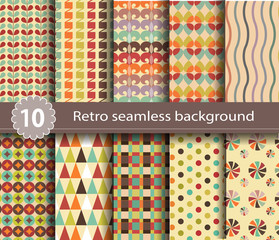 10 retro seamless background