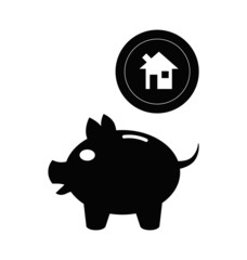 piggy bank and house