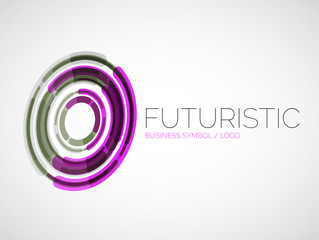 Futuristic circle business logo design