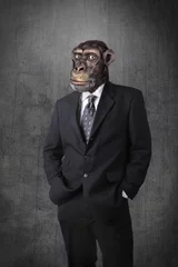 Türaufkleber Monkey businessman © beawolf