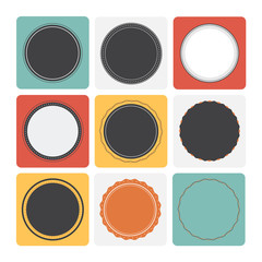 Round frame. Vector Illustration.