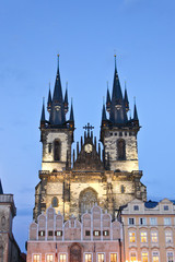 Fototapeta na wymiar Tyn church in Prague
