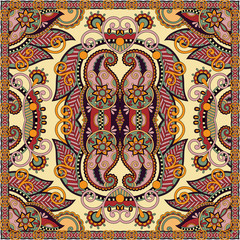 Traditional ornamental floral paisley bandanna