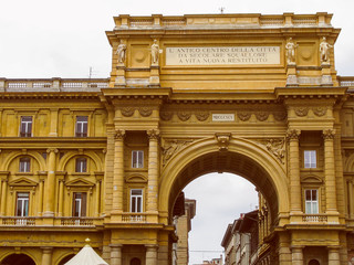 Obraz premium Retro look Piazza della Repubblica in Florence