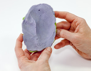 Artificial Human Ear in Negative Form Plaster.