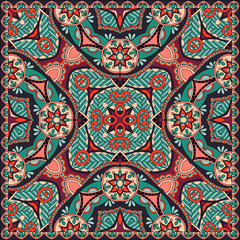 Traditional ornamental floral paisley bandanna