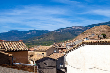 Fototapeta na wymiar Bolea Village in La Hoya, Huesca