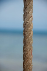 rope on background of the sea