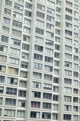 Fassade eines modernen Wohngebäudes in Paris, Frankreich